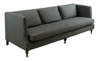Arhaus Grey Tween Bench Seat Sofa