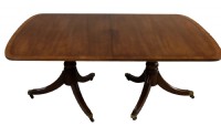 Inlaid Banded Chestnut Dining Table & Chair