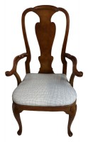 Inlaid Banded Chestnut Dining Table & Chair