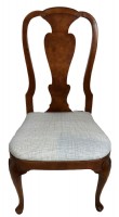 Inlaid Banded Chestnut Dining Table & Chair