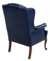 Tufted Leather WIng Chair