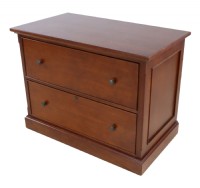 Cherry Wood Executive Desk with File Cabinet