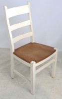 Amish Solid Oak Trestle Table with 6 chairs