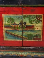Vintage Mongolian Chest Landscape
