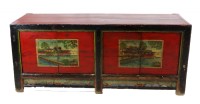 Vintage Mongolian Chest Landscape