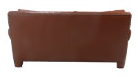 Cognac Leather Two Seat Loveseat