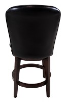 Set of Three Black Swivel Bar Stools