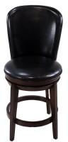 Set of Three Black Swivel Bar Stools