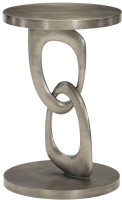 Linea Metal Round Chairside Table