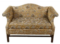 Camel Back Upholstered Loveseat