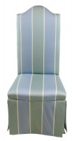 Pair of Silk Slipper Chairs