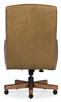 Light Brown Leather Swivel Desk Chair