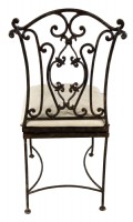 Set of Four Wrought Iron Swivel Chairs