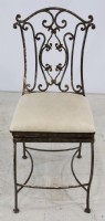 Set of Four Wrought Iron Swivel Chairs