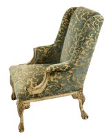 Green & Gold Highback Chair