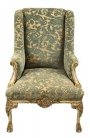Green & Gold Highback Chair
