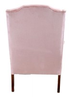 Blush Velvet Upholstered Wingback Chair