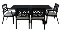 Black Aluminum Outdoor Dining Set