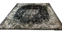 Dark Grey Wool Area Rug