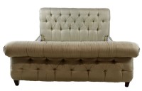 Tufted Rolled Head and Footboard King Bed