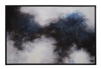 Black, White & Blue Abstract Wall Art