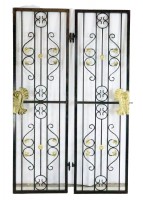 Pair of Wrought Iron Wine Cellar Gates