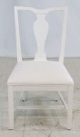 Set of Two White Dining Chairs