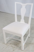 Set of Two White Dining Chairs