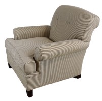 Striped Roll Arm Chair