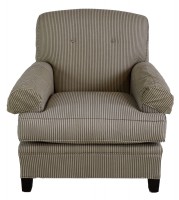 Striped Roll Arm Chair