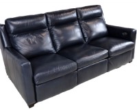 Classic Leather Navy Power Reclining Sofa