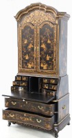 Black and Gilt Lacquer Secretaire