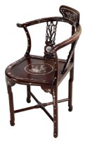 Antique Pair of Chinese Corner Chairs