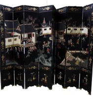 Asian Lacquered Room Divider