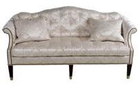 Custom Damask Floral Sofa