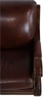 Brown Two Cushion Leather Sofa