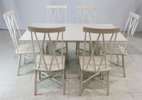 Gat Creek 60" Landing Table with 6 Addison Chairs