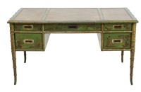 1950s Vintage Drexel Chinoiserie Bamboo Desk