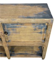 Vintage Open Shelf Rustic Farmhouse Sideboard