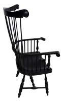 Ethan Allen High Back Black Windsor Chair