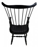 Ethan Allen High Back Black Windsor Chair