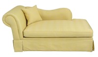 Custom Yellow Chaise in Sunbrella Fabric