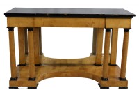 Vintage Biedermeier Console with Flued Columns