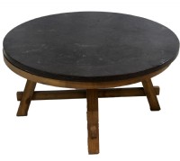 Industrial Stone Top Cocktail Table