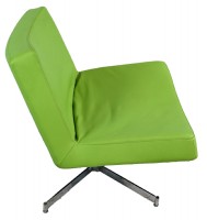 Modern Lime Green Leather Swivel Chair
