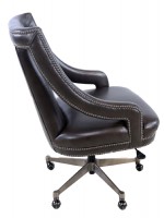 Contemporary Office Chair In Gray Leather