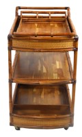 Bamboo Tea Cart on Casters
