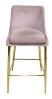 Pair of Mauve Velour Bar Stools