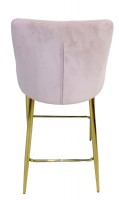 Pair of Mauve Velour Bar Stools