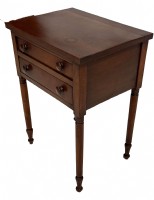 American Pine Two Drawer Nightstand Ca 1830